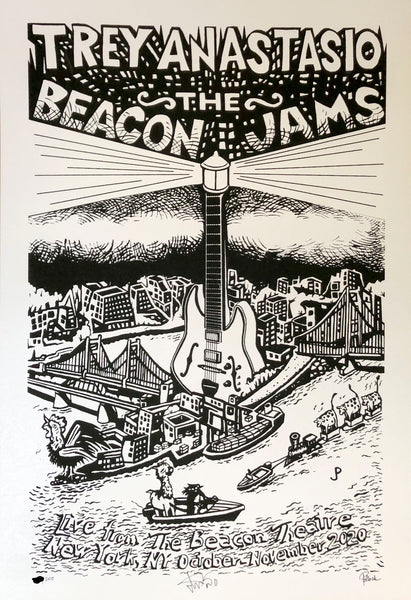 Jim Pollock - Trey Anastasio The Beacon Jams NYC Line Art Variant